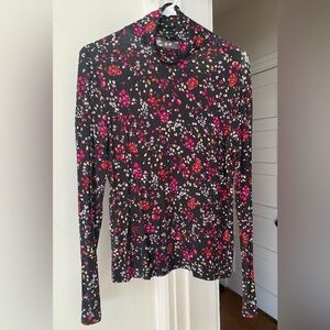 Ann Taylor Size Small, Turtleneck Floral Long Sleeve.